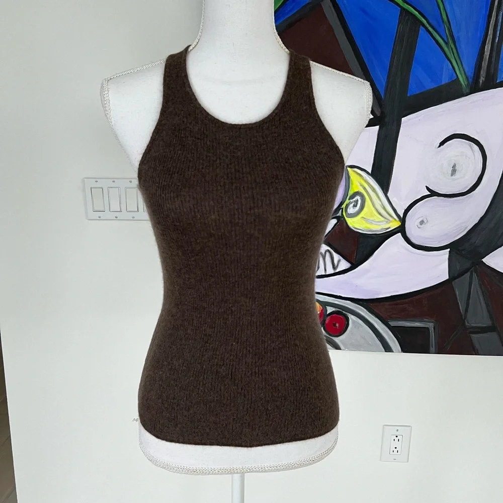 QUINCE Featherweight Cashmere Ribbed Tank Size XS - Picture 3 of 9